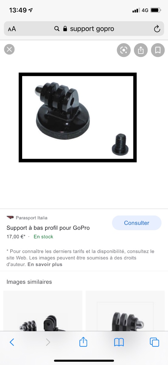 Support à bas profil pour GoPro