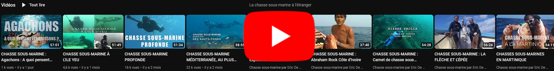 Découvrir la chaîne Youtube de chasse sous-marine